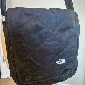 The North Face Black Quilted Messenger Bag